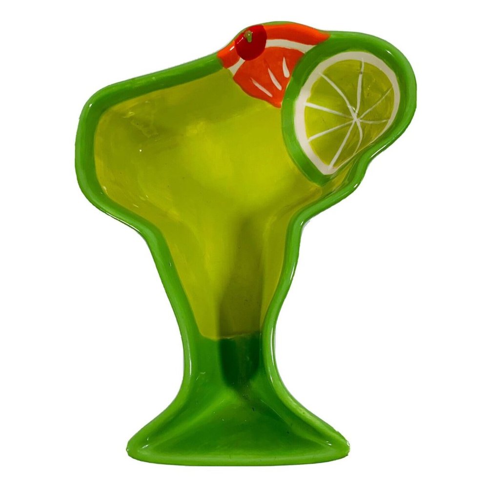 Del Barware Margarita Lime Serving Dish 7.5" Ceramic Party Tiki Mancave Catering